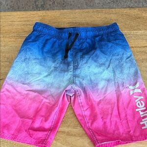 Hurley Vibrant Blue and Pink Gradient Shorts